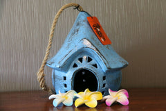 Balinese Hand Crafted Hanging Bird House Feeder - Hanging Fairy Tree House