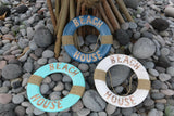 NEW Balinese Hand Crafted BEACH HOUSE Life Buoy Decor Sign