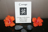 Brand New Balinese Hanging COURAGE Affirmation Plaque