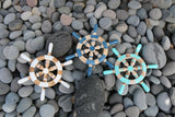 NEW Balinese Hand Crafted Ship Steering Wheel Decor SMALL - 3 Colours Available