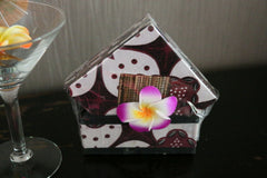 NEW Hand Made Balinese Batik Set 6 Coasters with Holder - MANY COLOURS AVAILABLE