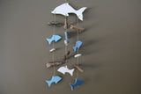 NEW Balinese Wooden Dolphin Mobile / Hanging with Driftwood Trim Handcrafted