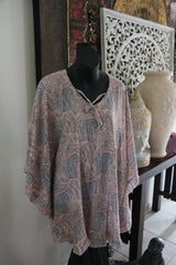 Balinese Short Kaftan - Short Dress / Long Top - MANY COLOURS AVAIL - One Size