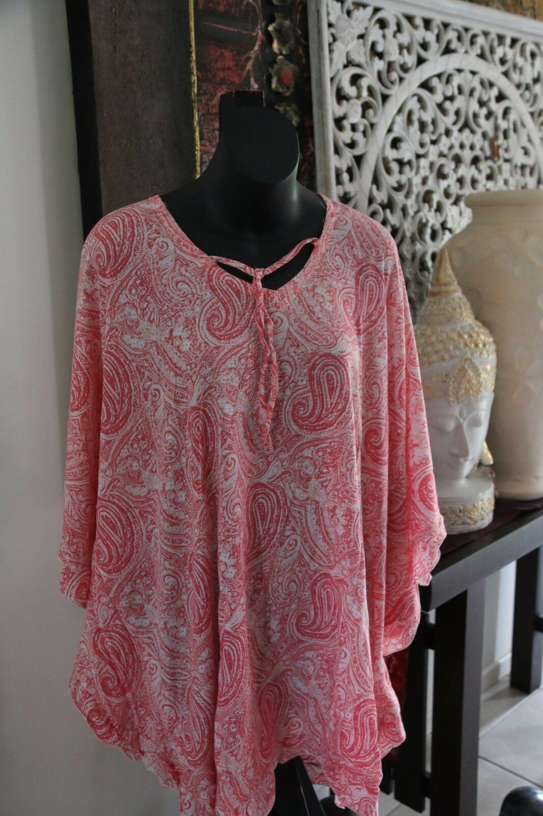 Balinese Short Kaftan - Short Dress / Long Top - MANY COLOURS AVAIL - One Size