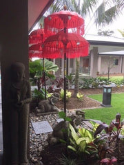 Balinese Double Ceremony Umbrella - Bali Umbrella - Balinese Garden Art