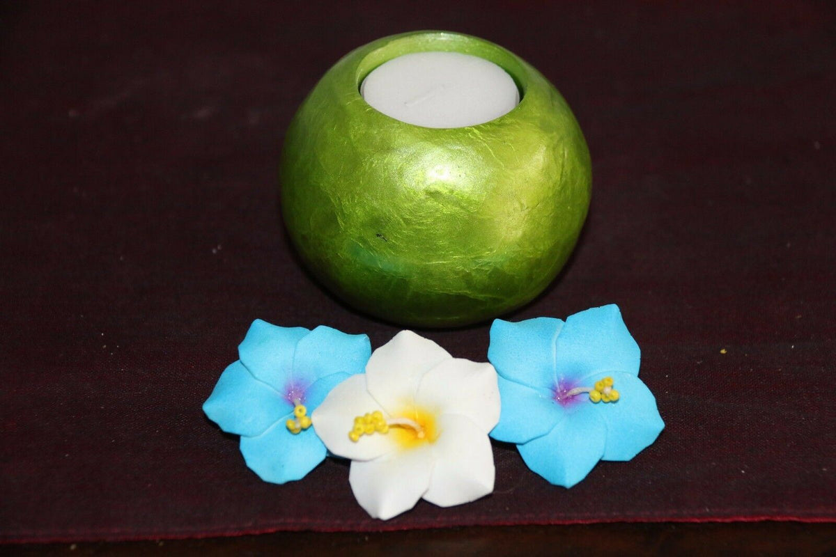 NEW Balinese Capiz Shell T-Light Ball Candle Holder - MANY COLOURS - Bali Candle