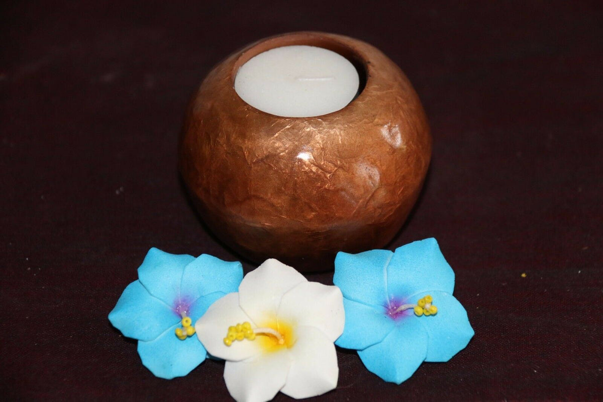NEW Balinese Capiz Shell T-Light Ball Candle Holder - MANY COLOURS - Bali Candle