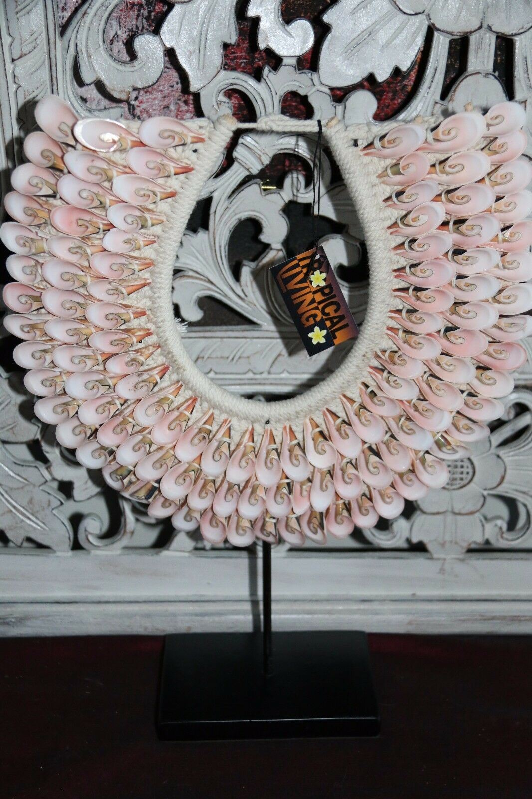 NEW Hand Crafted Balinese Shell Tribal Neck Piece - Primitive Shell Ar ...