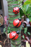 NEW Bali Hand Crafted Metal Ladybird - Balinese Metal Wall Art Ladybird 3 Sizes