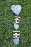 NEW Bali Wooden Heart / Pebble / Stick Mobile - Bali BOHO Style Hanging Art