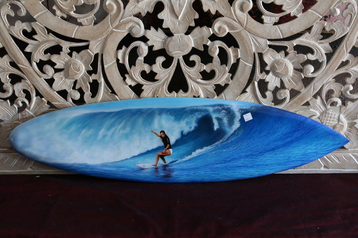 NEW Bali Handmade Air Brushed Surfboard Wall Decor 80cm - Bali Surfboard Wall Ar