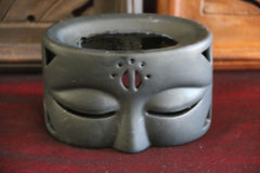 NEW Buddha Face Oil or Wax Warmer - Black or White Buddha Oil or Wax Burner