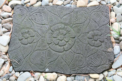 NEW Balinese LAVA Stone Stepping Stone Flower Design - Bali Garden Art LAVA