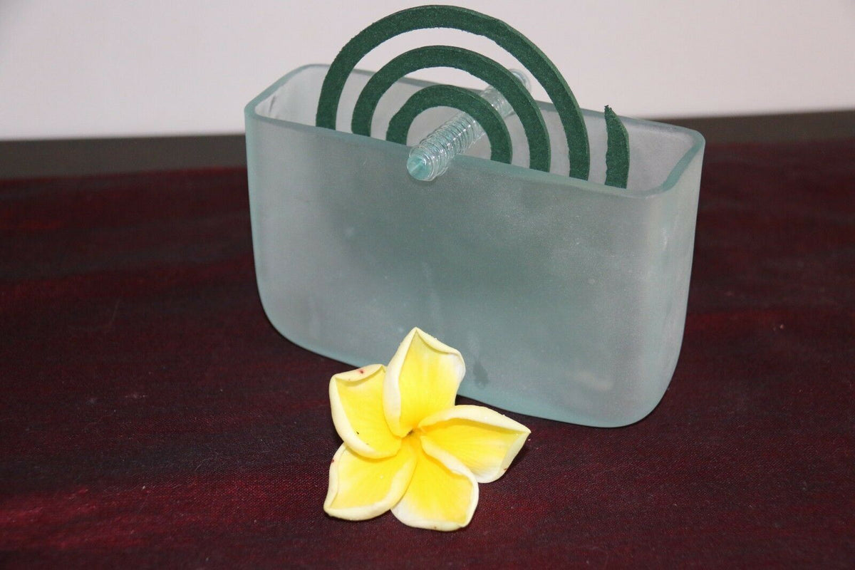 NEW Balinese Glass Mozzie Coil Holder - Mosquito Coil Holder 2 Styles!!