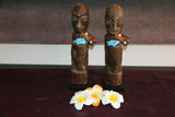 NEW Timor Hand Carved Authentic Wooden Primitive Statue on Stand