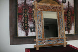 NEW Recycled Teak Hand Crafted & Carved Feature Mirror - Balinese Teak Mirror