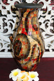 NEW Balinese Mosaic Decorative Vase - 2 Sizes!!  Bali Mosaic Vase Red/Brown