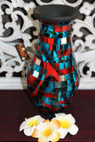NEW Balinese Mosaic Decorative Vase - 2 Sizes!!  Bali Mosaic Vase Blue/Red
