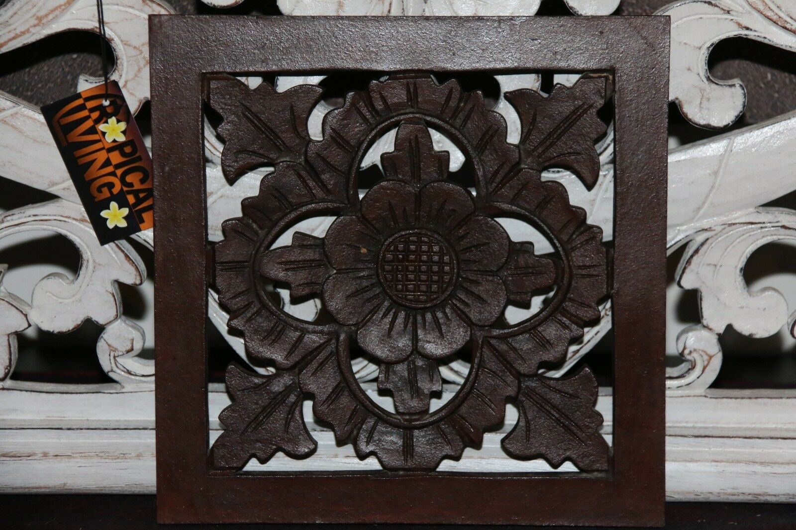 NEW Balinese Carved MDF/Wood Mandala / Tropical Wall Panels - Bali Wal ...