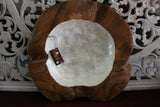 NEW Balinese Quality TEAK Wood & Capiz Feature Bowl - Bali handcrafted bowl