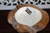 NEW Balinese Quality TEAK Wood & Capiz Feature Bowl - Bali handcrafted bowl
