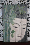 Balinese Hand Carved Wood Hinged Buddha Wall Panel - Bali Buddha Wall Panel 60cm