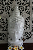 NEW Balinese Hand Carved Free Standing Wooden Buddha Head - Bali Buddha Head
