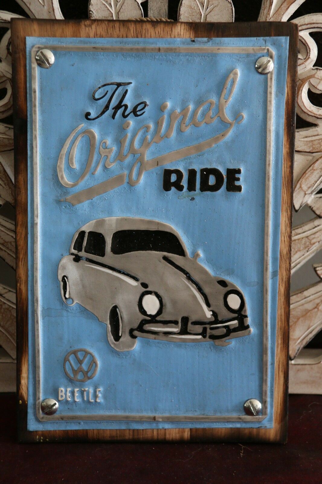 NEW Balinese Hand Crafted Nostalgic Signs - Pressed Metal/Wood Signs FREE POST