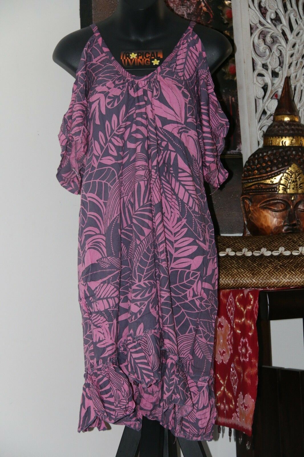 NEW Ladies Cotton Bali Knee Length Dress / Cool Summer Casual Dress / 4 Colours!