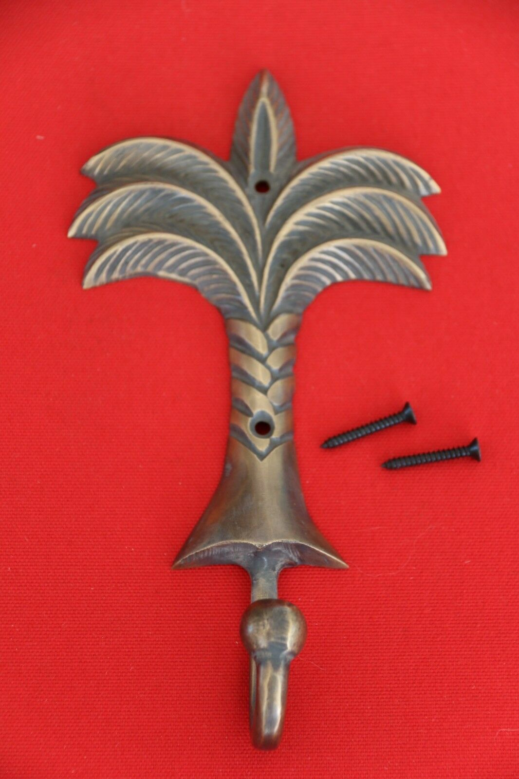 New BRASS Palm Tree Hook - Decorative Wall Hook - Furniture Accessories