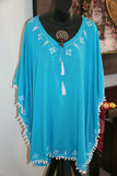 NEW Ladies Cotton Bali Kaftan Top/Dress - 3 Colours Perfect for over Swimmers