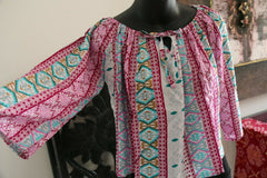 Beautiful 3/4 Sleeve Top - 3 COLOURS AVAIL One Size - Balinese Clothing