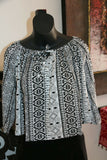Beautiful 3/4 Sleeve Top - 3 COLOURS AVAIL One Size - Balinese Clothing