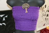 NEW Bali Shirred Tube Top - Lots of Colours - One Size - Strapless Bali Top