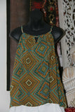 NEW Ladies Cotton Bali Top / One Size / Cool Balinese Top w/Silver Beads
