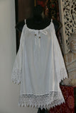 Bali Open Shoulder Top with Lace Trim - MANY COLOURS AVAIL - One Size