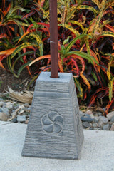 Balinese Ceremony Umbrella Holder - Frangipani Umbrella Holder - Bali Garden Art