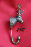 New BRASS Deer Hook - Decorative Wall Hook - Furniture Fittings & Acces.