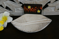 NEW Balinese Hand Carved Wooden Leaf Platter - 4 sizes available.