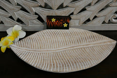 NEW Balinese Hand Carved Wooden Leaf Platter - 4 sizes available.