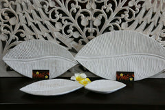 NEW Balinese Hand Carved Wooden Leaf Platter - 4 sizes available.