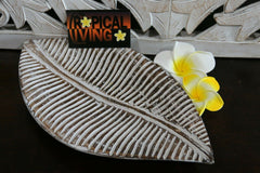 NEW Balinese Hand Carved Wooden Leaf Platter - 4 sizes available.