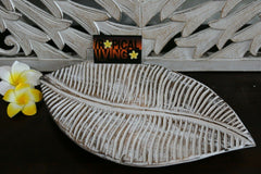 NEW Balinese Hand Carved Wooden Leaf Platter - 4 sizes available.