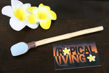 NEW Hand Crafted Balinese Ceramic / Wood Long Spoon - 5 COLOURS - Bali Homewares