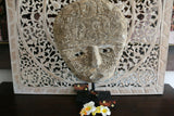 NEW Indonesian Hand Carved Primitive Wooden Mask Sculpture on Stand - TIMOR ART