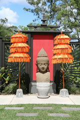 Balinese Triple Ceremony Umbrella - Bali Umbrella - Balinese Garden Art