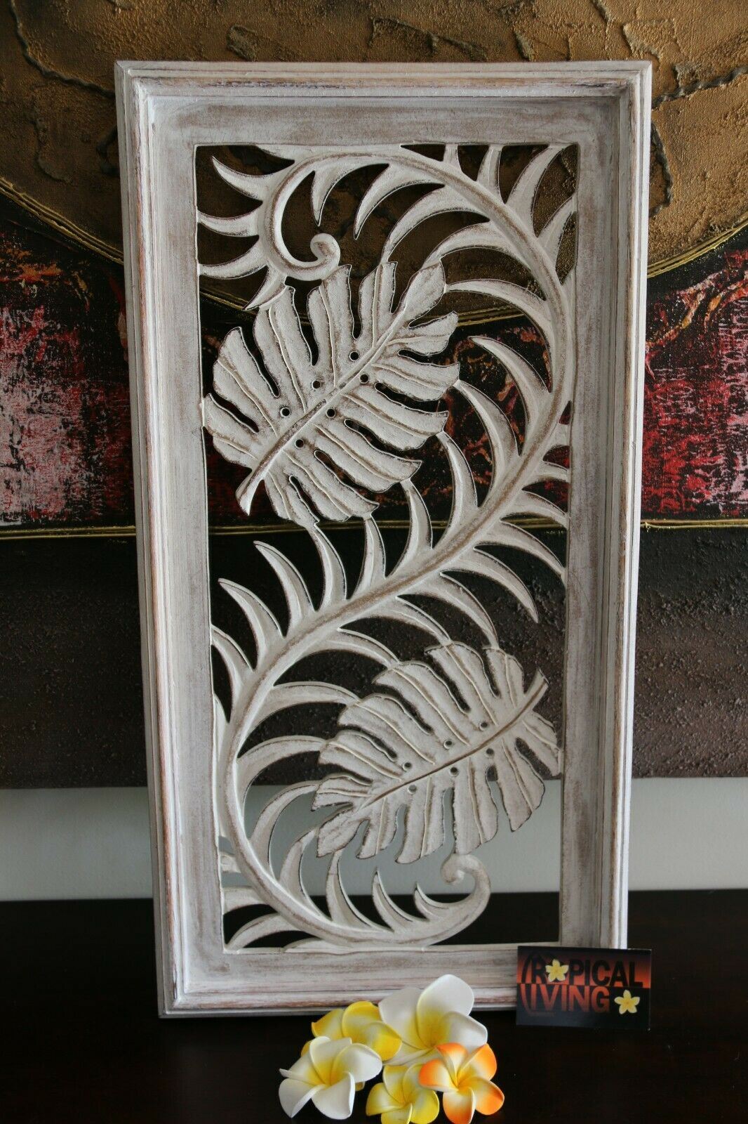 Balinese Carved MDF/Wood Mandala / Tropical Wall Panels - Bali Wall Art