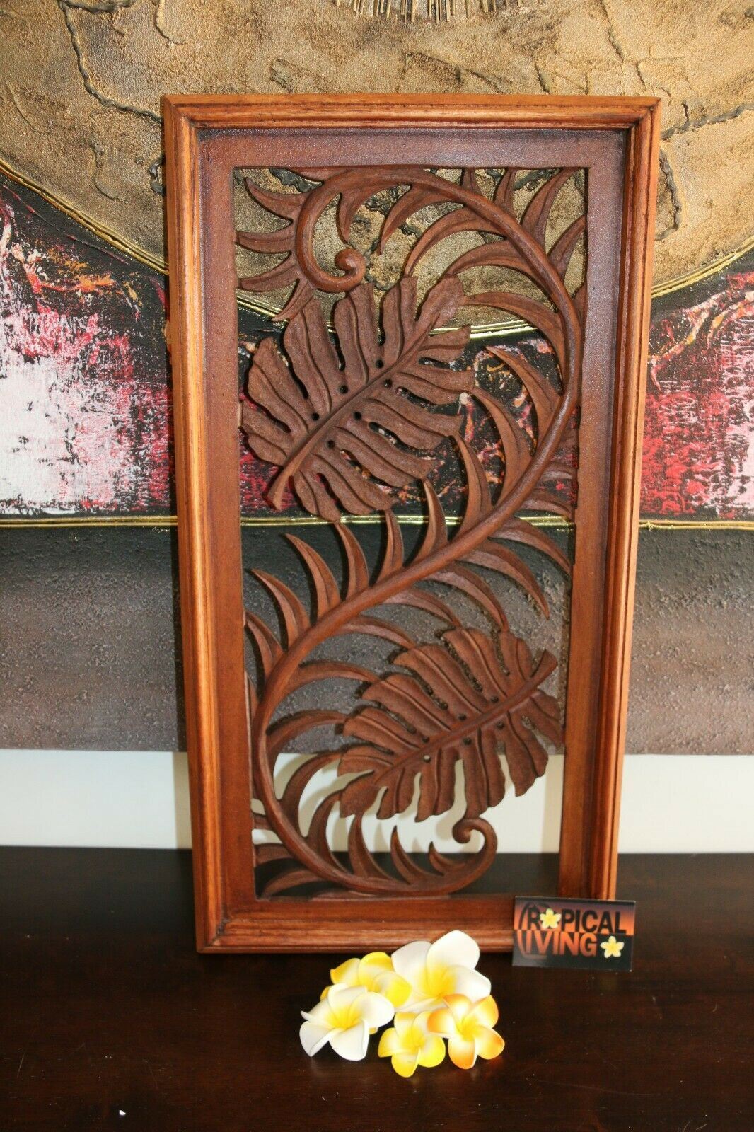 Balinese Carved MDF/Wood Mandala / Tropical Wall Panels - Bali Wall Art