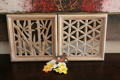 NEW Balinese Carved MDF/Wood Mandala / Tropical Wall Panels - Bali Wall Art - Ma