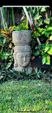 NEW Hand Carved Balinese Greenstone Dewi Sri Head Pot - Bali Dewi Statue / Pot